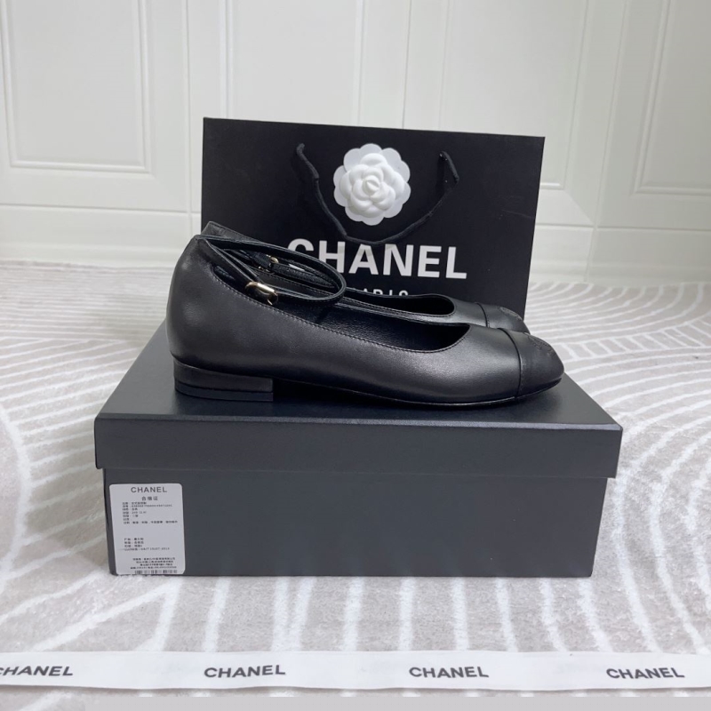 Ch*el leather shoes